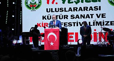 Bakanı Işıkhan "Yeşilli Uluslararası Kültür Sanat ve Kiraz Festivali"ne katıldı