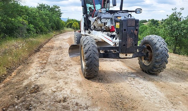 Balıkesir'de yangın emniyet şeritlerinin bakımı devam ediyor