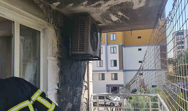 Balkonda patlayan piknik tüpü, yangına sebep oldu