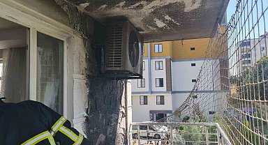 Balkonda patlayan piknik tüpü, yangına sebep oldu
