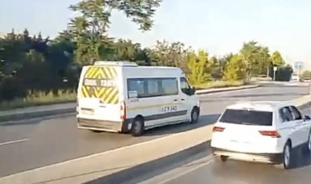 Başakşehir'de ters yönde ilerleyen araçlar trafikte tehlike saçtı