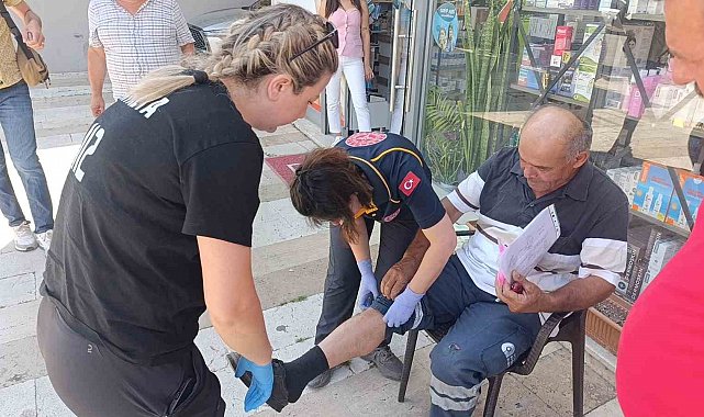 Başındaki kask sayesinde ölümden döndü hastaneye gitmeye güçlükle ikna edildi