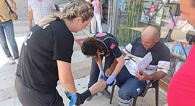 Başındaki kask sayesinde ölümden döndü hastaneye gitmeye güçlükle ikna edildi