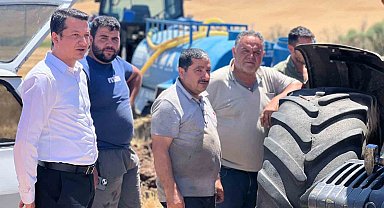 Başkan Olgun, hasat döneminde çiftçileri yalnız bırakmadı