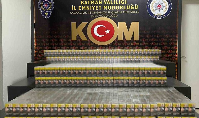 Batman'da kamyonet içinde 5 bin 240 paket sigara ele geçirildi
