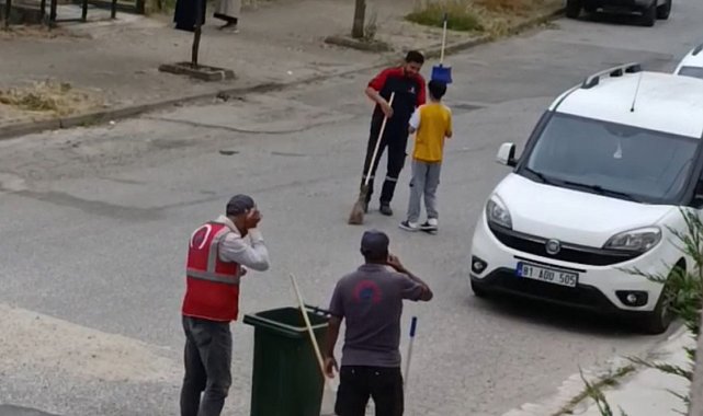 Bayram günü yürekleri ısıtan çocuk