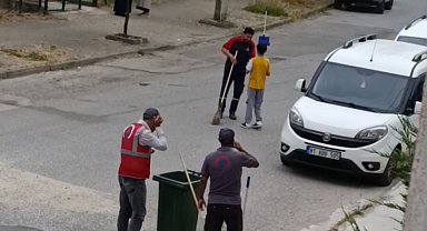 Bayram günü yürekleri ısıtan çocuk