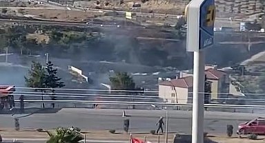 Belen'de anız yangını çıktı