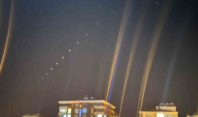Besni semalarında starlink uyduları görüntülendi