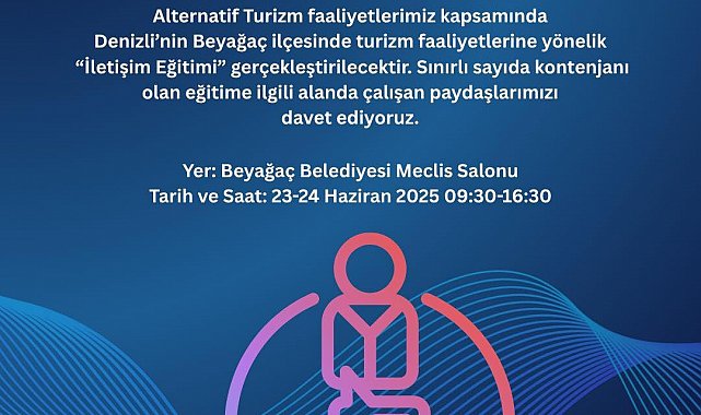 Beyağaç'ta turizm alanında çalışanlara iletişim eğitimi verilecek