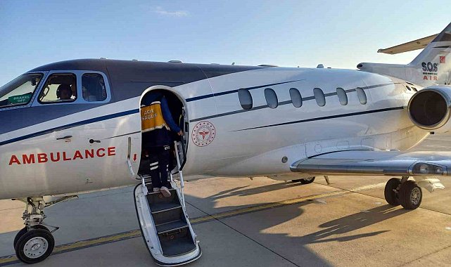 Beyin kanaması geçiren prematüre bebek ambulans uçakla Ankara'ya sevk edildi