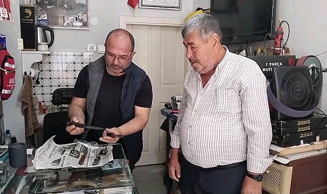 Bıçak bileyicilerin bayram yoğunluğu