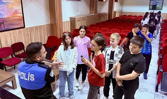 Bilecik'te ortaokul öğrencilerine güvenlik bilgilendirmesi
