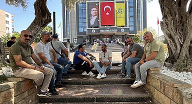 Buca Belediyesi çalışanları iş bırakma eyleminde