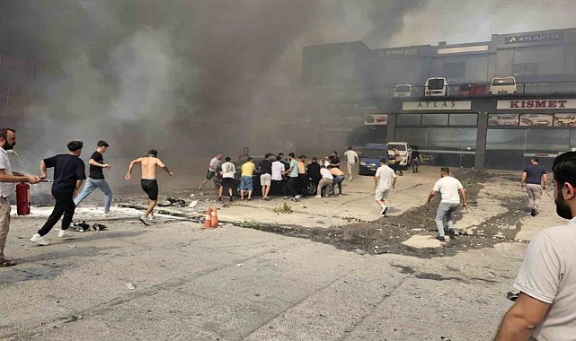 Buca Otokent'e sıçrayan orman yangında 25 araç kül oldu