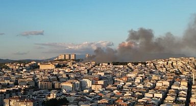 Bursa'da çöplükteki yangın şehrin her yerinden görüldü