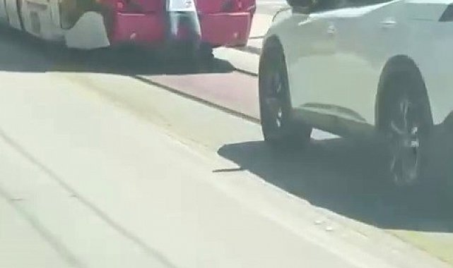 Bursa'da tehlikeli yolculuk