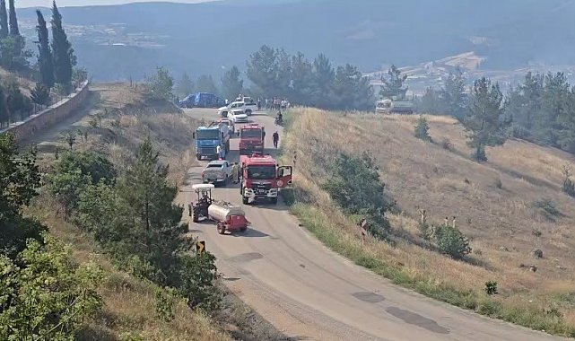 Bursa'daki o köy yangın sebebiyle tahliye ediliyor