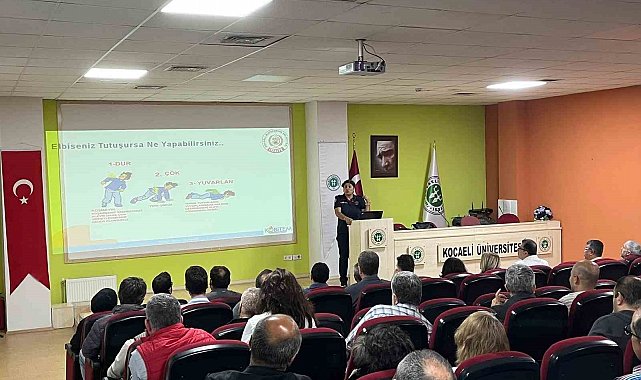 Büyükşehir itfaiyesinden KOÜ personeline eğitim