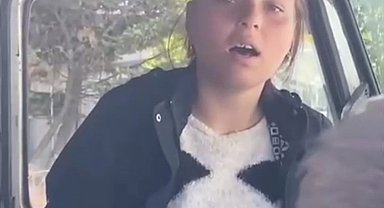 Çaldığı kamyonla kaza yapan kadın suçüstü böyle yakalandı