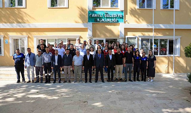 Çameli Belediyesinde Başkan Arslan mesai arkadaşlarıyla bayramlaştı