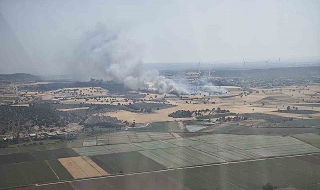 Çanakkale'de tarım arazisinde başlayan yangın kontrol altına alındı