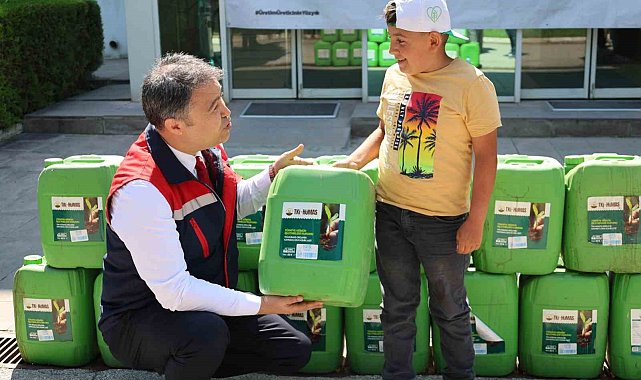 Çiftçilere 'Hümik Asit' dağıtıldı