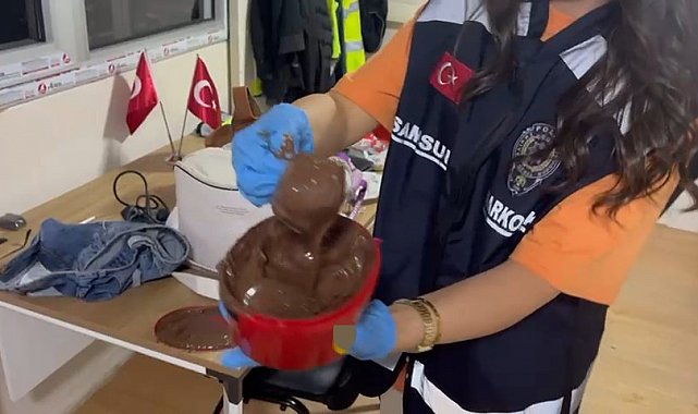 Çikolatanın içine gizlenmiş uyuşturucu ele geçirildi