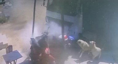 Çocuğun kullandığı kamyonun altında ezilmekten saniyelerle kurtuldular: O anlar kamerada