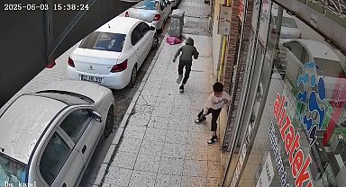 Çocukların tehlikeli oyunu kamerada: İş yerine torpil atıp kaçtılar