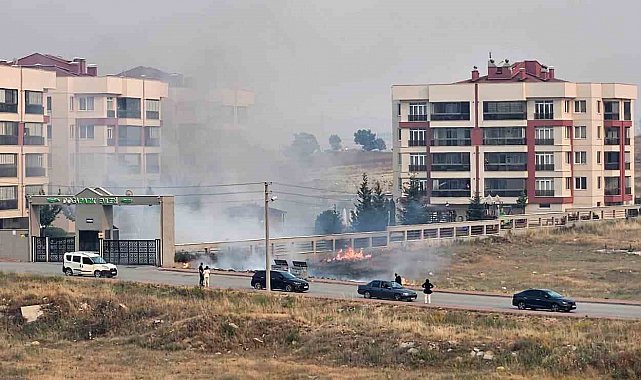 Çöpe atılan sigara izmariti nedeniyle yangın çıktı