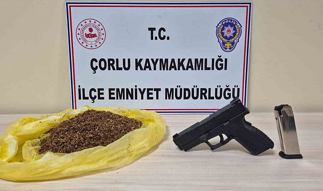Çorlu'da uyuşturucu ve ruhsatsız tabanca ele geçirildi: 1 tutuklu