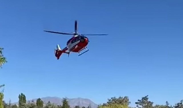 Çukurcalı hasta helikopterle Van'a kaldırıldı
