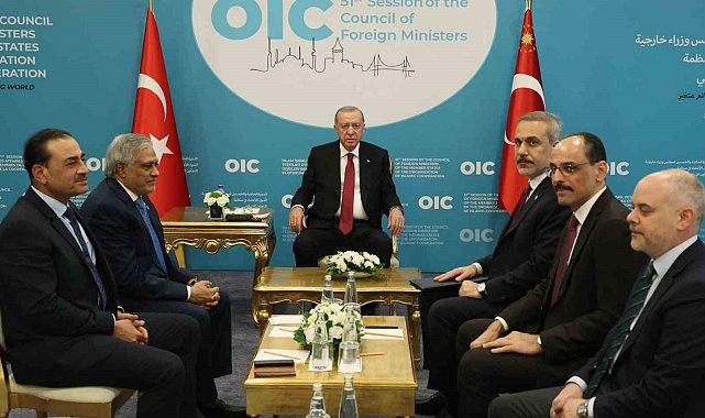 Cumhurbaşkanı Erdoğan, Pakistan Dışişleri Bakanı Dar ve Pakistan Kara Kuvvetleri Komutanı Munir'i kabul etti