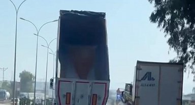 Damperi açık unutan kamyon şoförü yürekleri ağza getirdi