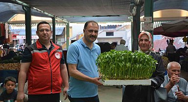 Demircili çiftçilere 40 bin ücretsiz sebze fidesi dağıtıldı