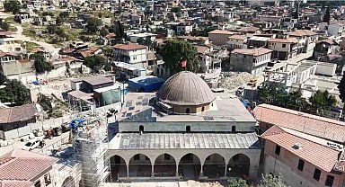 Depremin yıktığı Habib-i Neccar Camii'nde ihya çalışmaları hızla sürüyor