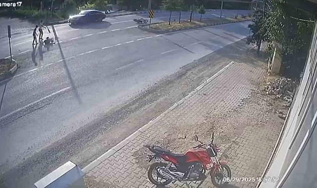 Devrilen motosikletten düşerek metrelerce sürüklendi