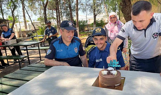Doğum gününde polis oldu, hayalini yaşadı
