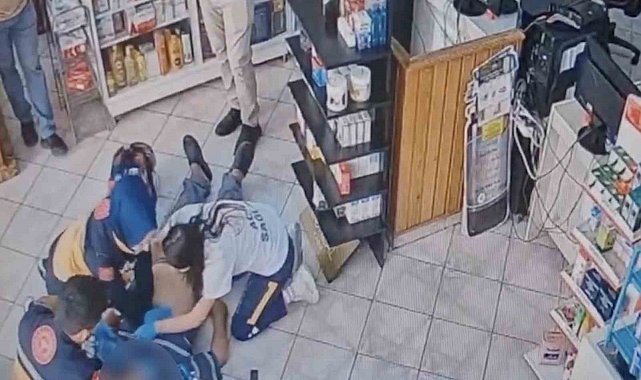 Eczanede yere yığıldı, sağlık çalışanları hayata döndürebilmek için dakikalarca ter döktü