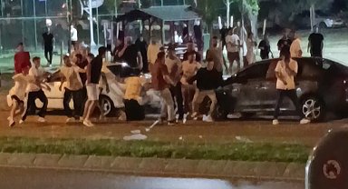 Edirne'de gençler arasında yumruklu kavga