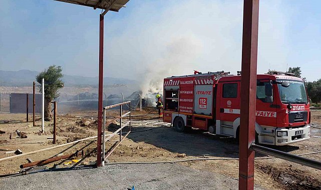 Edremit'te besi çiftliğinde yangın paniği
