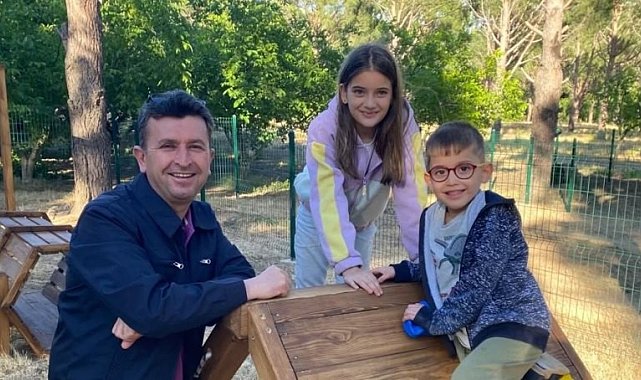 Edremit'te Sarıkız Anaokulu öğrencilerinin dağda kamp sevinci