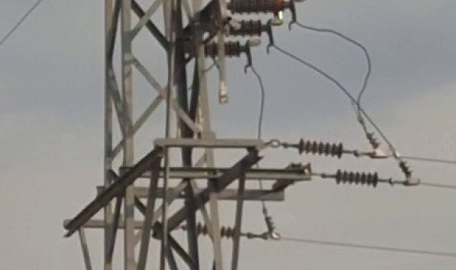 Elektrik hattında çıkan yangın korkuttu