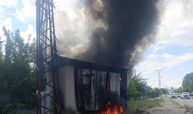Erciş'te trafo yangını