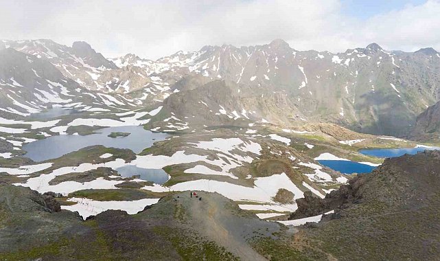 Erzurum'da buzulları aratmayan görüntüler