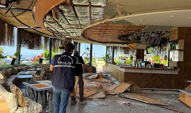 Fethiye'de restoranın tavanı çöktü: 5 yaralı