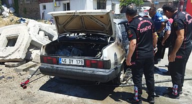 Fırından aldığı köz otomobili yaktı
