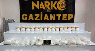 Gaziantep'te 58 kilo metamfetamin ele geçirildi