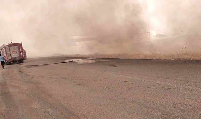 Gaziantep'teki anız yangını 10 saat sonra kontrol altına alındı
